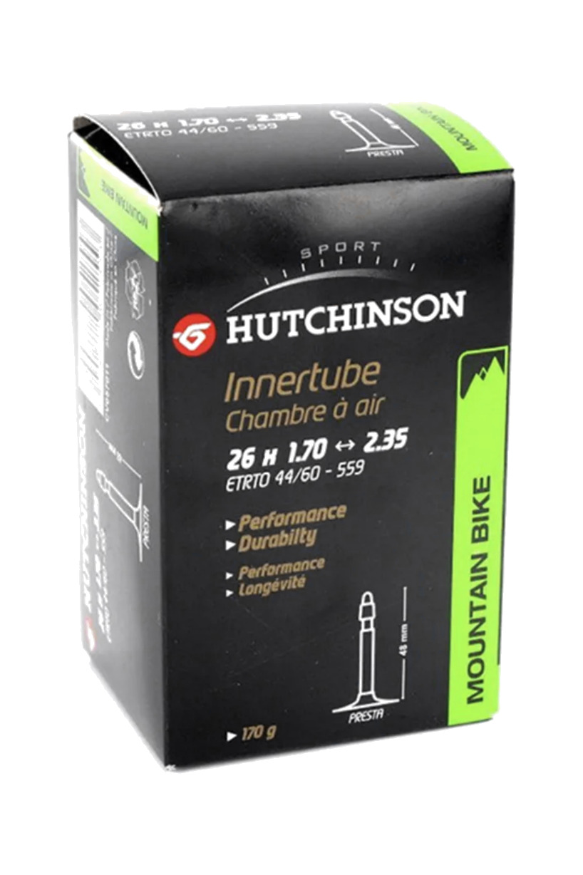 cámara de bicicleta hutchinson 26x1.70-2.35 con válvula presta fina